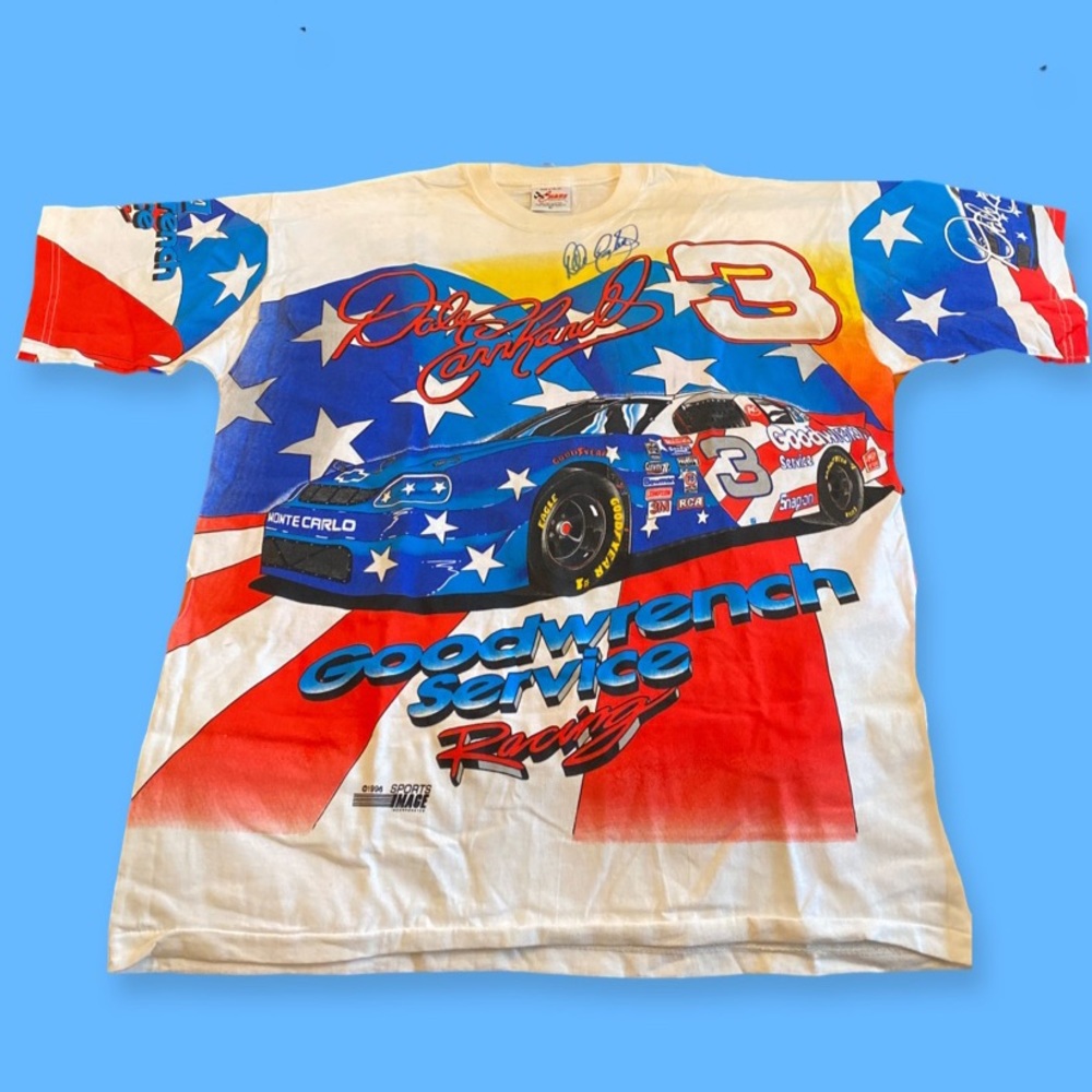 Vintage 1996 Autographed Dale Earnhardt Nascar Tee